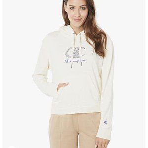 Champion Natural Campus French Terry Graphic-Print Hoodie Size M